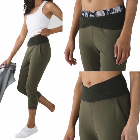 lululemon athletica Pants - lululemon Sunset Salutation Crop Pants Snake 2